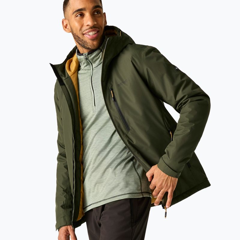 Giacca impermeabile da uomo REGATTA Allston dark khaki/wood brown 5