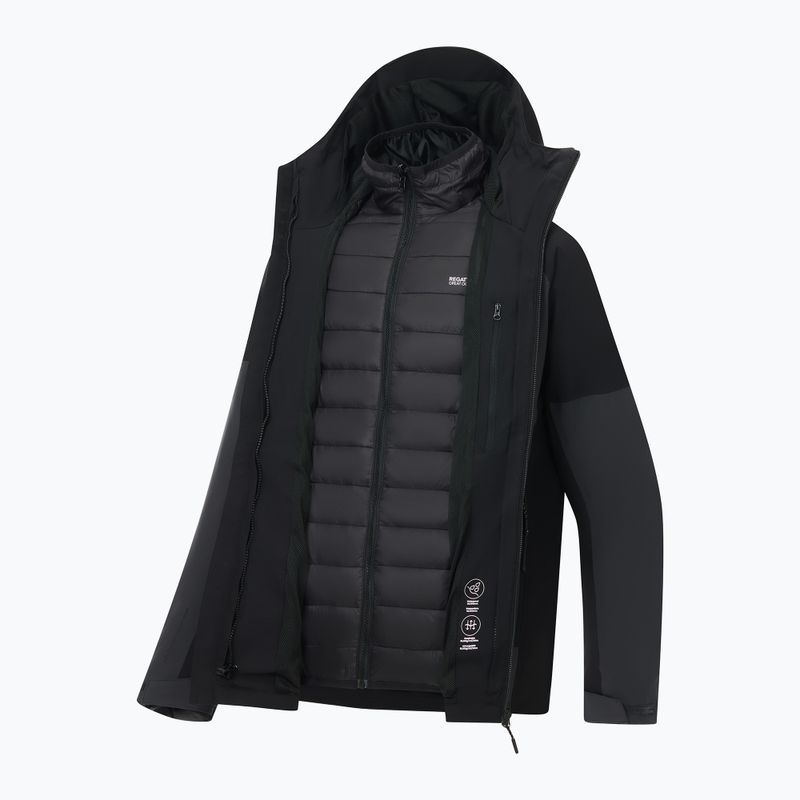 Giacca 3-in-1 da uomo Regatta Wentwood 3in1 ash/black 14