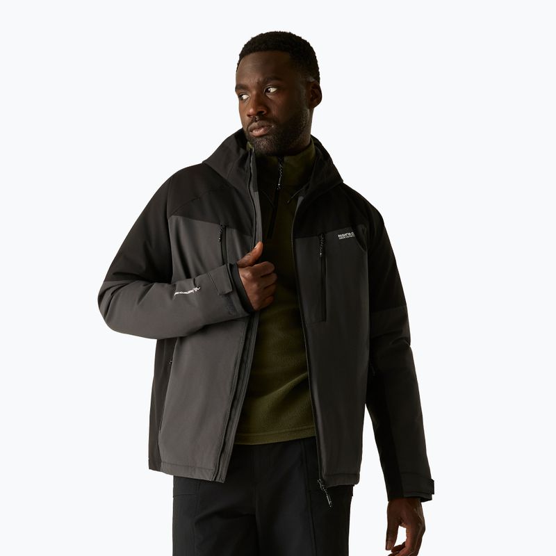 Giacca impermeabile da uomo Regatta Highton Stretch Padded Jacket ash/black 4