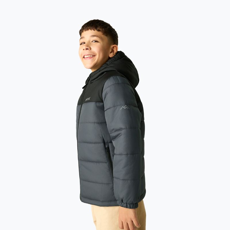 Giacca imbottita per bambini REGATTA Lofthouse black/seal grey 5