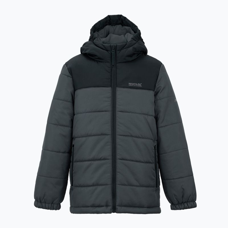 Giacca imbottita per bambini REGATTA Lofthouse black/seal grey 8