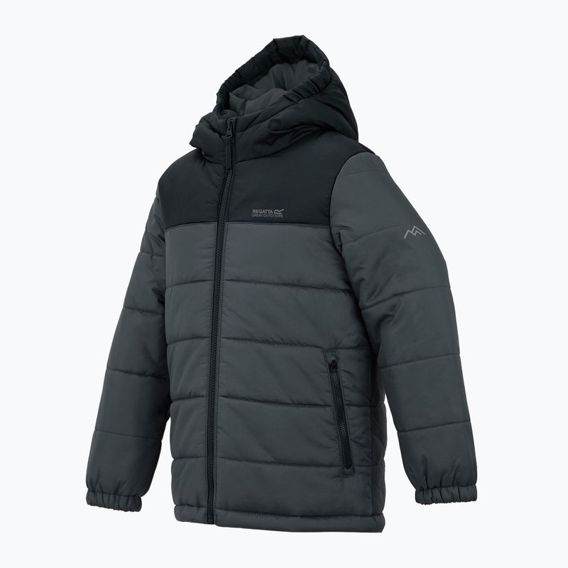 Giacca imbottita per bambini REGATTA Lofthouse black/seal grey 10