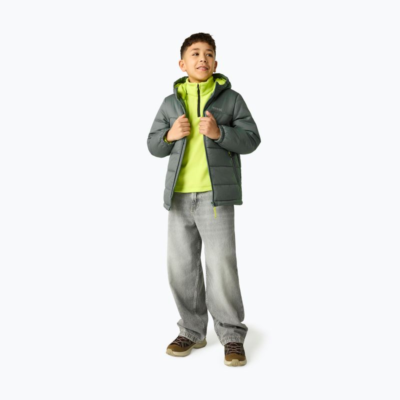 Giacca imbottita per bambini REGATTA Lofthouse dark forest green/wild lime 3