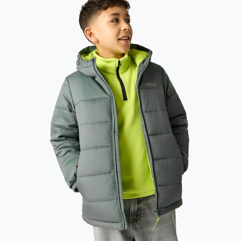 Giacca imbottita per bambini REGATTA Lofthouse dark forest green/wild lime 6