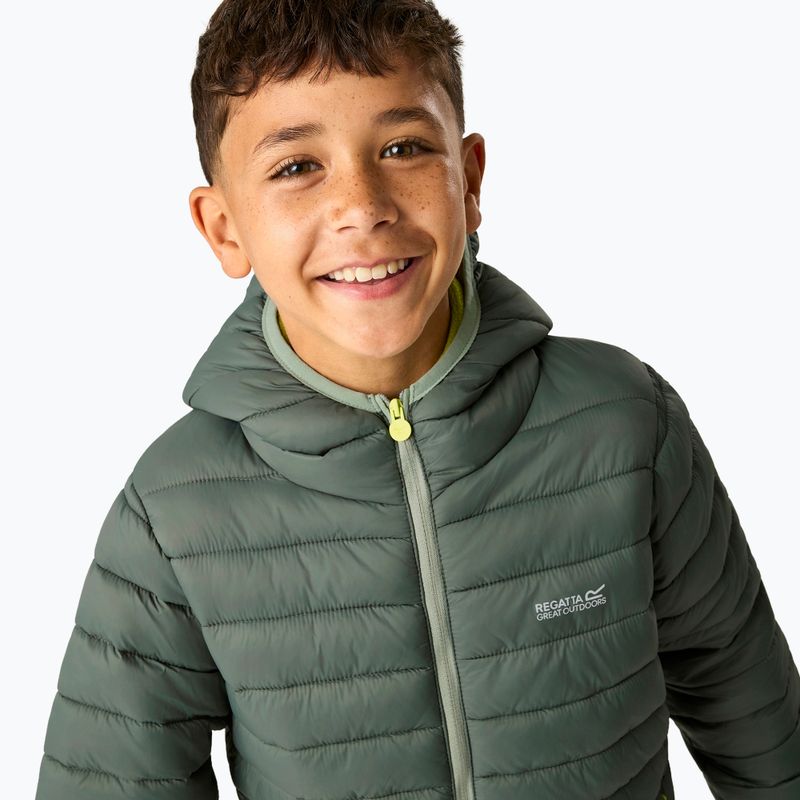 Giacca imbottita per bambini REGATTA Lofthouse dark forest green/wild lime 8