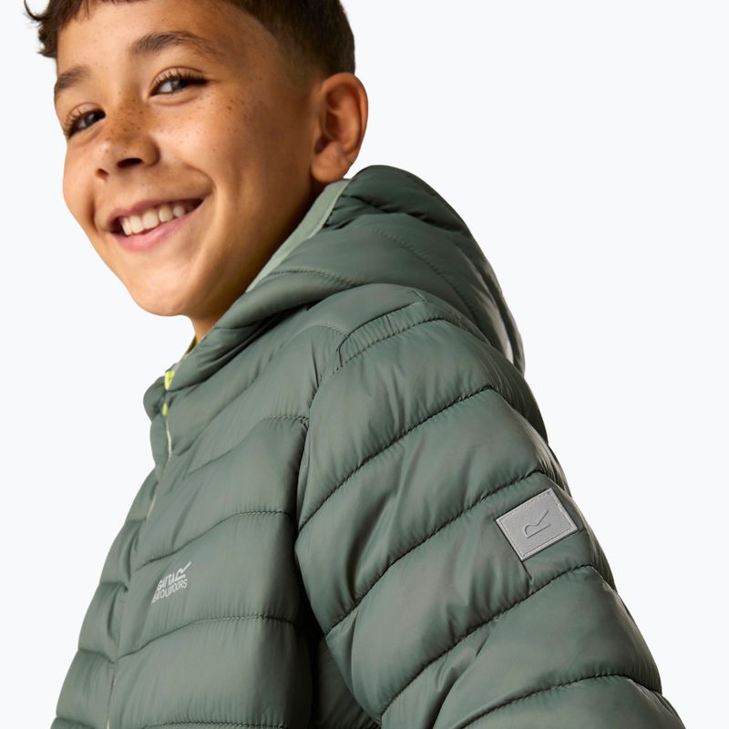 Giacca imbottita per bambini REGATTA Lofthouse dark forest green/wild lime 9