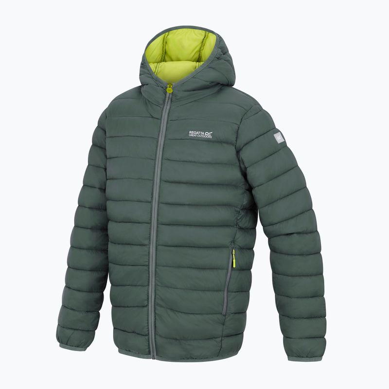 Giacca imbottita per bambini REGATTA Lofthouse dark forest green/wild lime 15