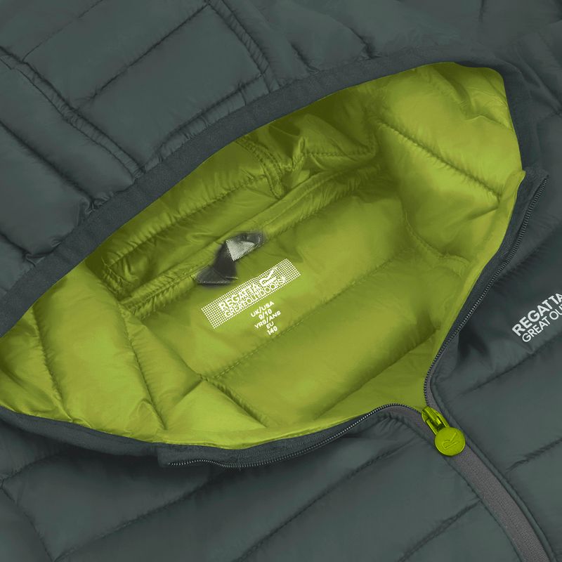Giacca imbottita per bambini REGATTA Lofthouse dark forest green/wild lime 16