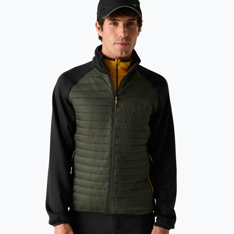 Giacca ibrida da uomo REGATTA Clumber Hybrid dark khaki/black/sunset