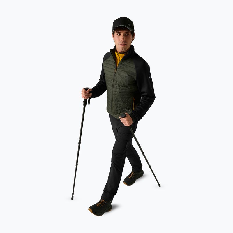 Giacca ibrida da uomo REGATTA Clumber Hybrid dark khaki/black/sunset 2