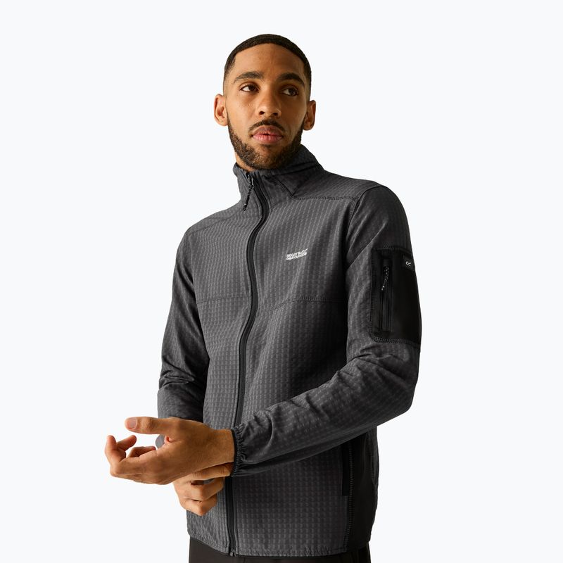 Felpa da uomo REGATTA Baslinn ash/black 3