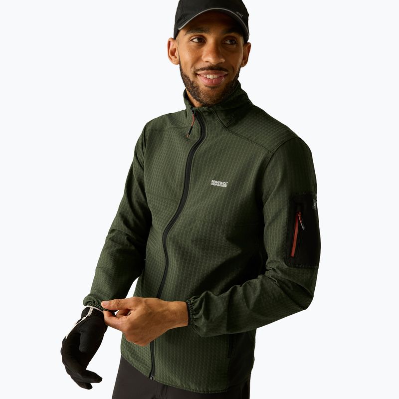 Felpa da uomo REGATTA Baslinn dark khaki/black 3