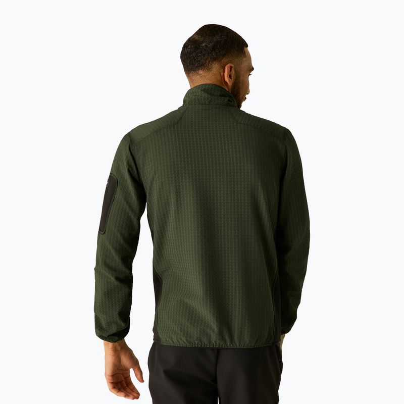 Felpa da uomo REGATTA Baslinn dark khaki/black 4
