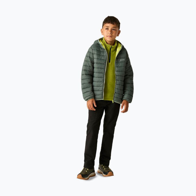 Piumino bambino REGATTA Hooded Marizion dark forest green/wild lime 2