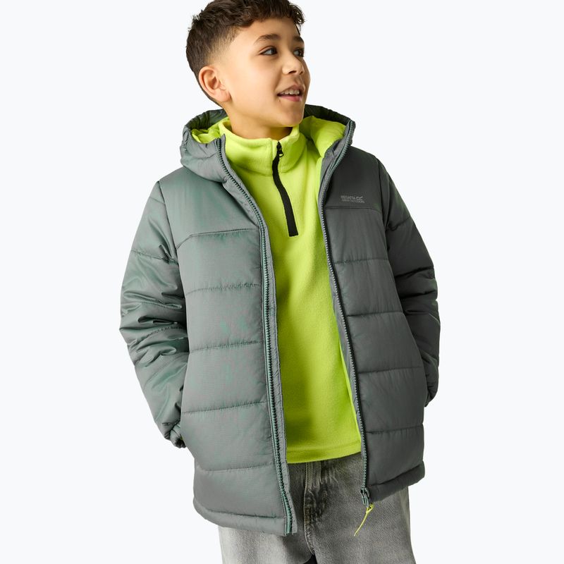 Piumino bambino REGATTA Hooded Marizion dark forest green/wild lime 7