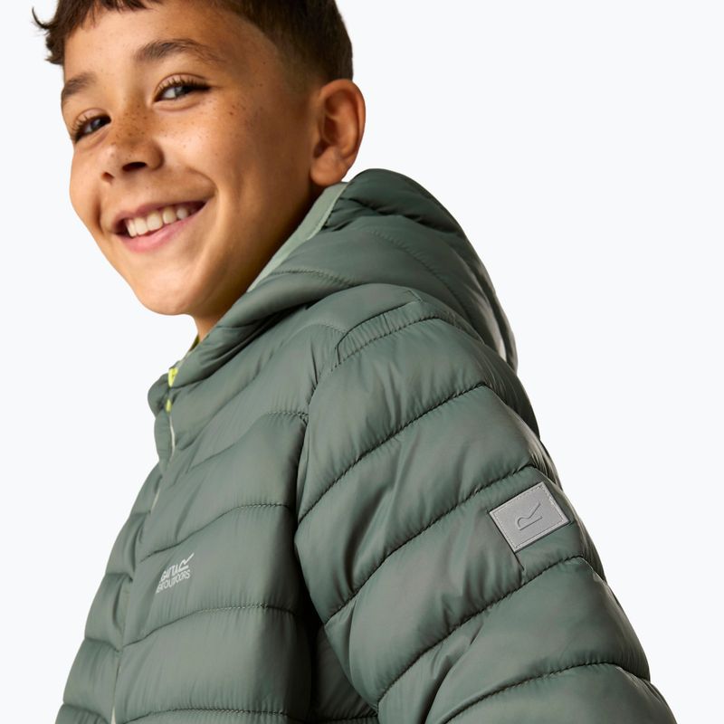 Piumino bambino REGATTA Hooded Marizion dark forest green/wild lime 9