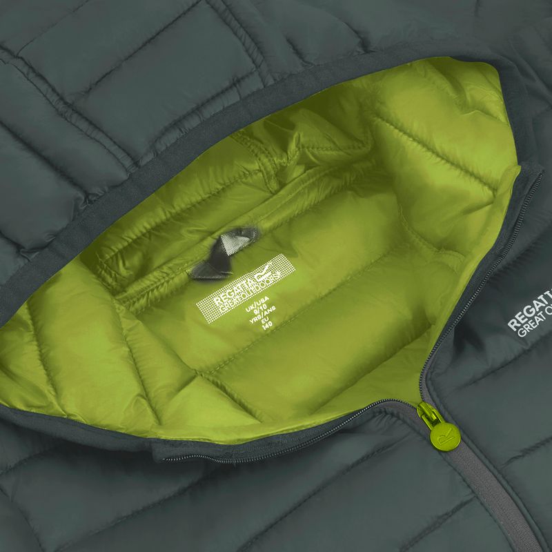 Piumino bambino REGATTA Hooded Marizion dark forest green/wild lime 17