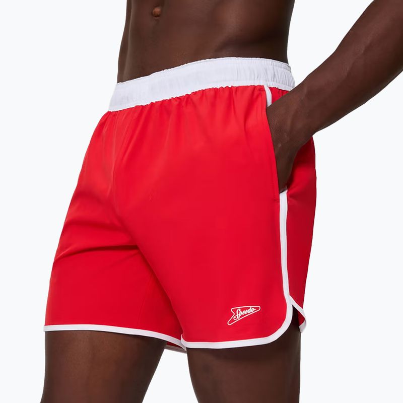 Pantaloncini da bagno uomo Speedo Jetstream Retro Logo Volley 16" 8-005082003 High Risk Red 4