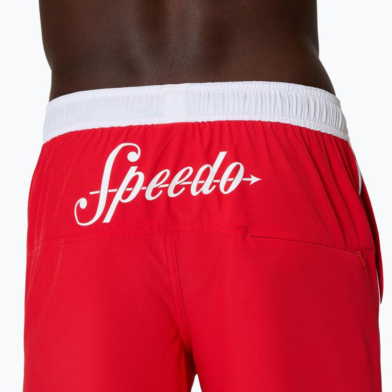 Pantaloncini da bagno uomo Speedo Jetstream Retro Logo Volley 16" 8-005082003 High Risk Red 7