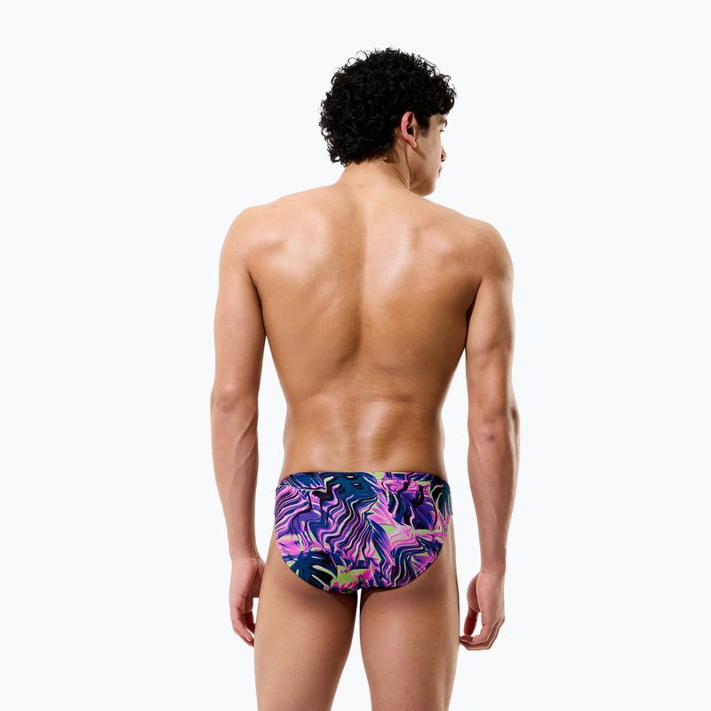 Slip da nuoto uomo Speedo Printed Brief techno jungle/orchid shine 4