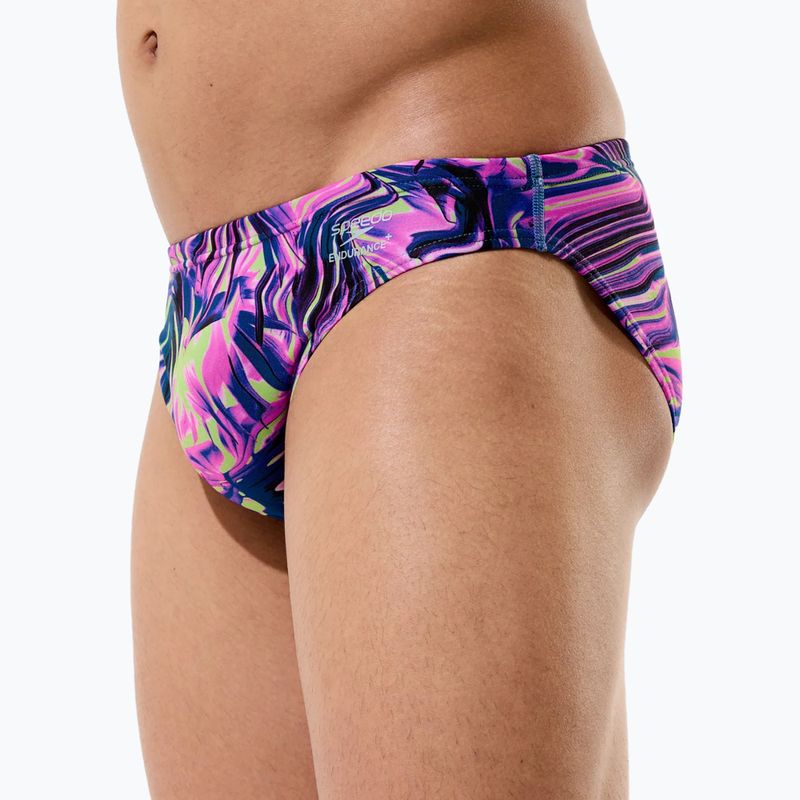 Slip da nuoto uomo Speedo Printed Brief techno jungle/orchid shine 6