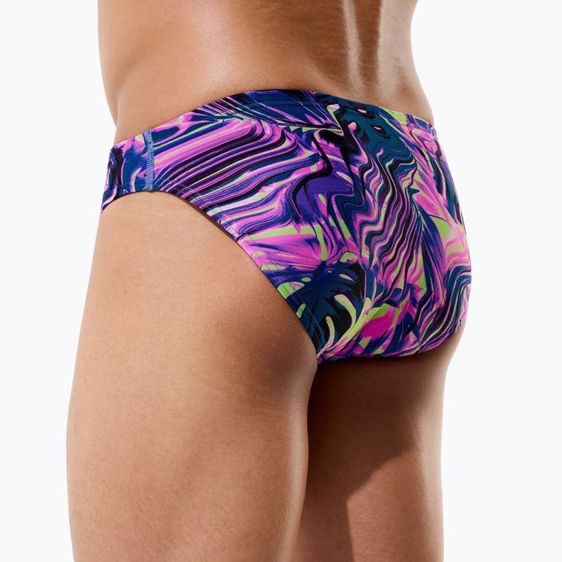 Slip da nuoto uomo Speedo Printed Brief techno jungle/orchid shine 7