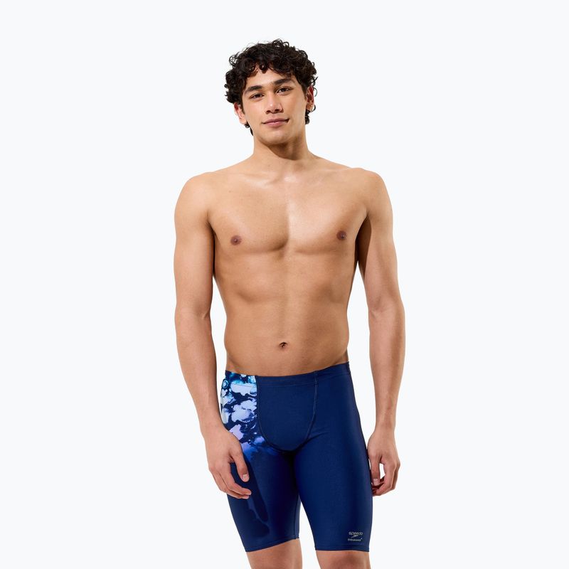 Jammer da uomo per nuoto Speedo Placement Printed Jammer moonglow smoke/navy 3