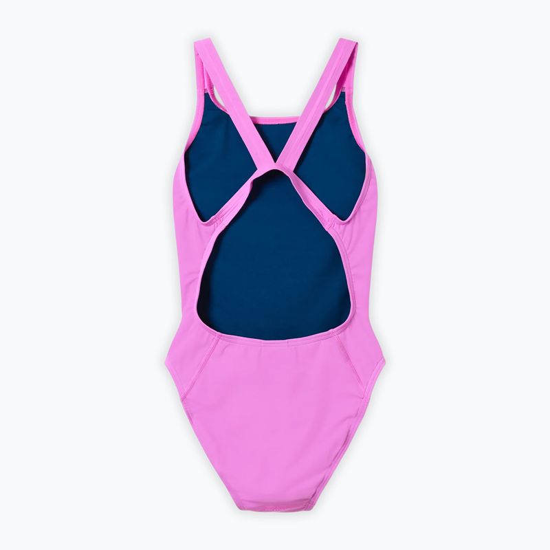 Costume da bagno intero donna Speedo Solid Leaderback orchid shine 2