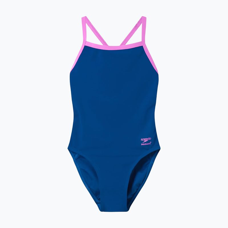 Costume da bagno intero donna Speedo Solid Turnback denim teal 6