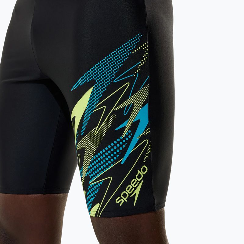 Costume da gara uomo Speedo Medley Logo Jammer anthracite/hyper teal 6