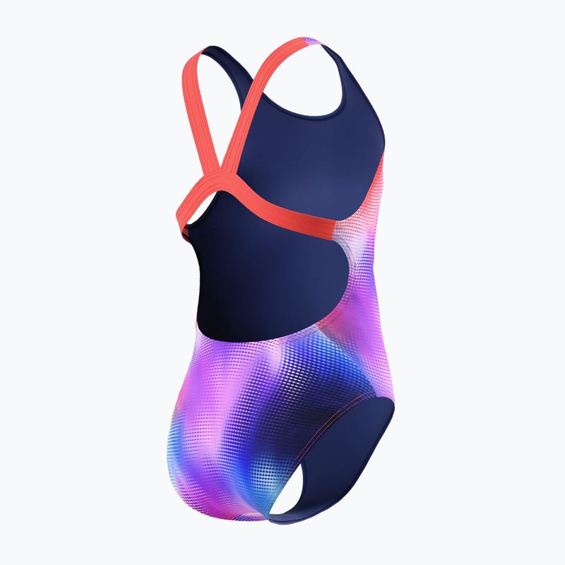 Costume da bagno intero bambino Speedo Allover Print Leaderback post it pink 2