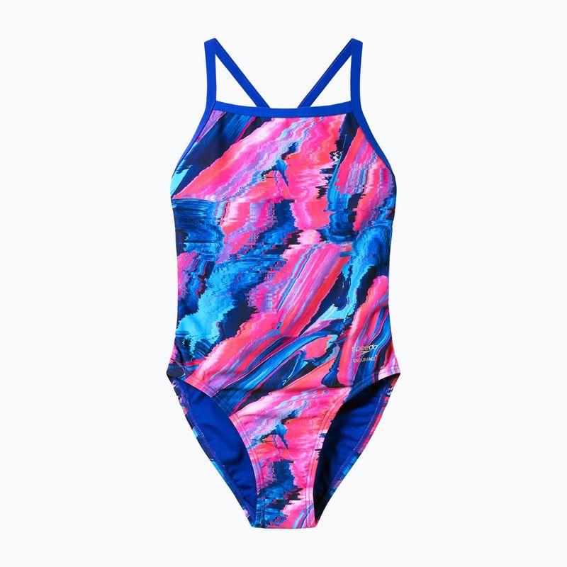 Costume da bagno intero donna Speedo FL Printed Turnback brushy glitch/hope 6