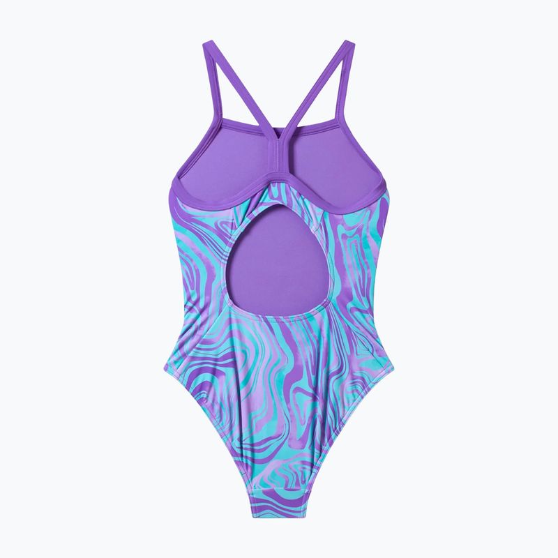 Costume da bagno intero bambino Speedo Print Thinstrap pace purple 2