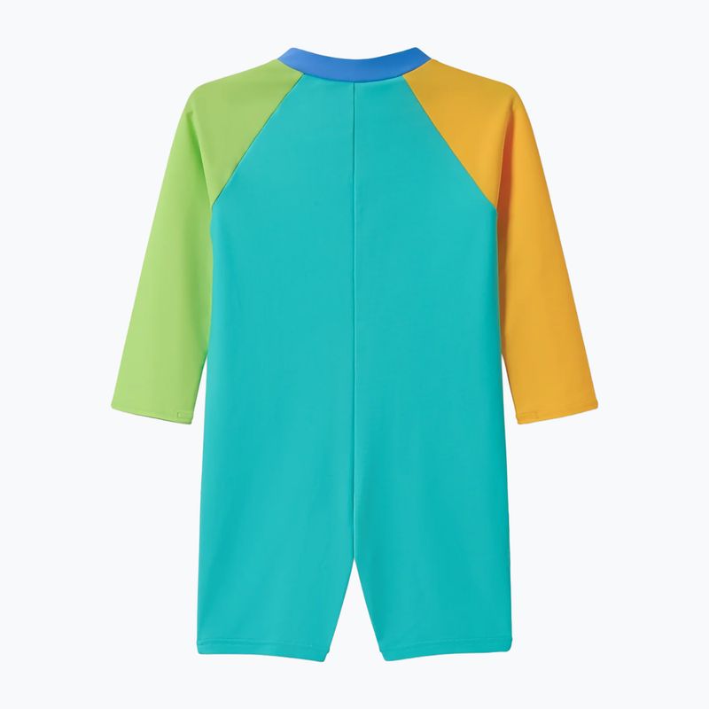 Costume da bagno intero bambino Speedo Colorblock Zip LS aqua breeze 2