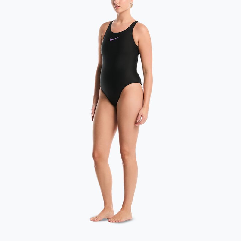 Costume da bagno intero donna Nike Logo Graphic bright violet 2