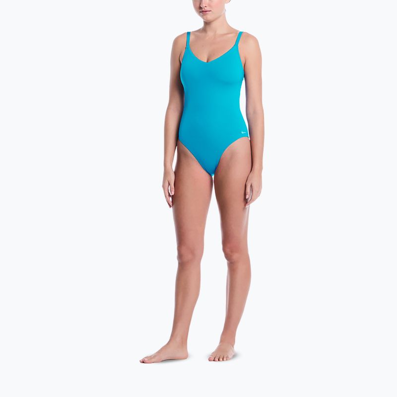 Costume da bagno intero donna Nike Effortless Essential V-Neck energy 2