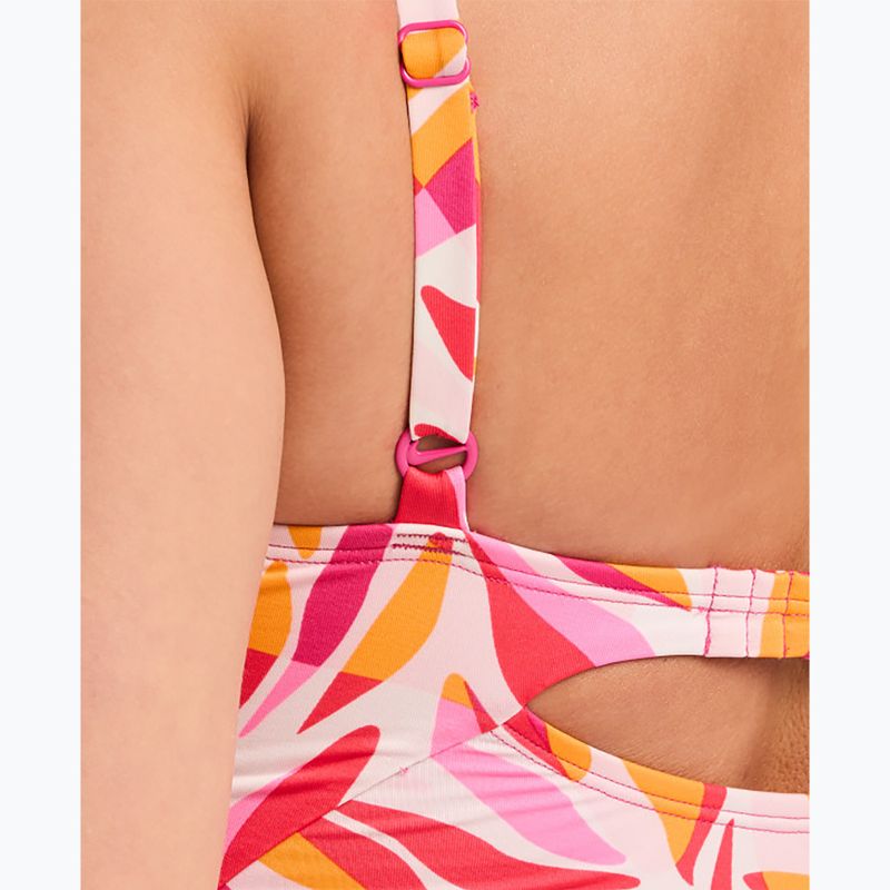 Costume da bagno intero donna Nike V-Neck desert pink 4