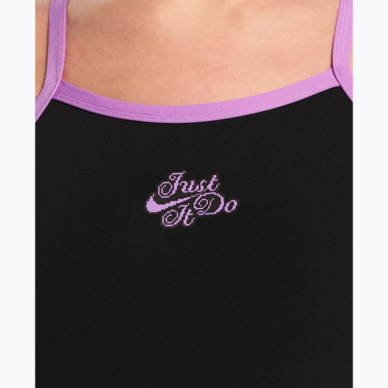 Costume da bagno intero donna Nike Hydrastrong Logo Gra jet black 4