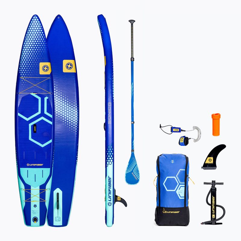 SUP Unifiber Sonic Touring iSup 12'6'' tavola FCD incl. pagaia e guinzaglio