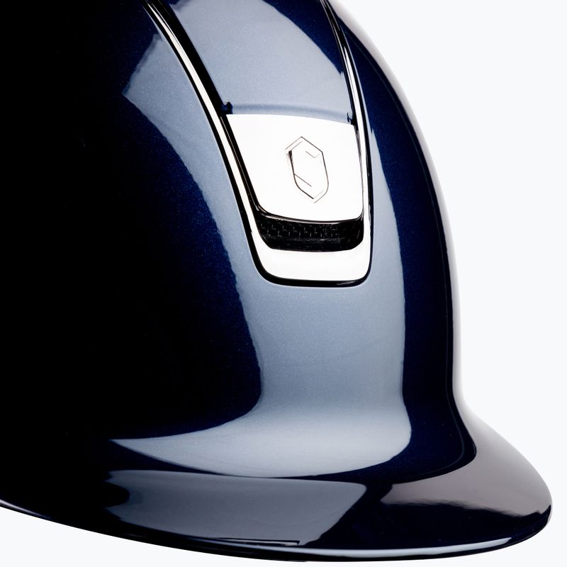 Casco da equitazione Samshield Shadow Glossy blu navy 6