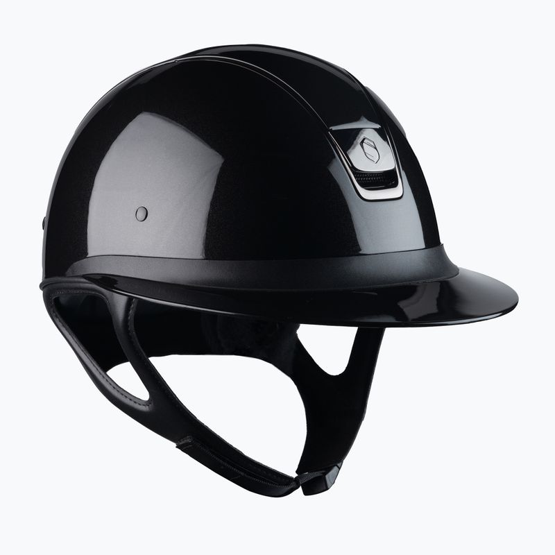 Casco da equitazione Samshield Miss Shield Shadow nero lucido