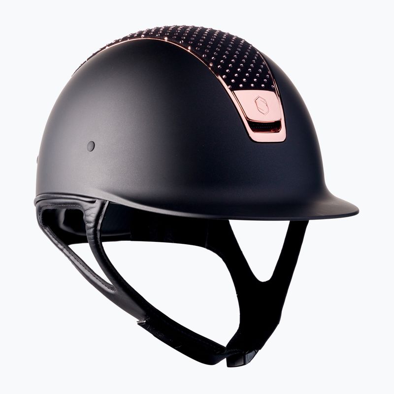 Casco da equitazione Samshield Shadowmatt Sparkling Vintage Rose Top Rose Gold Chrome Black