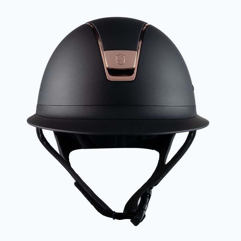 Casco da equitazione Samshield Miss Shield Shadowmatt Rose Gold Chrome nero 2