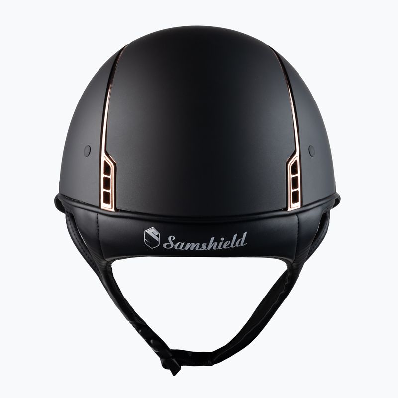 Casco da equitazione Samshield Miss Shield Shadowmatt Rose Gold Chrome nero 3