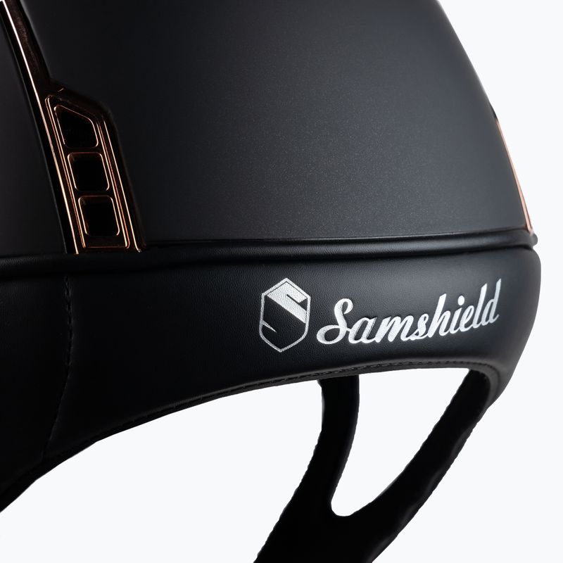 Casco da equitazione Samshield Miss Shield Shadowmatt Rose Gold Chrome nero 6