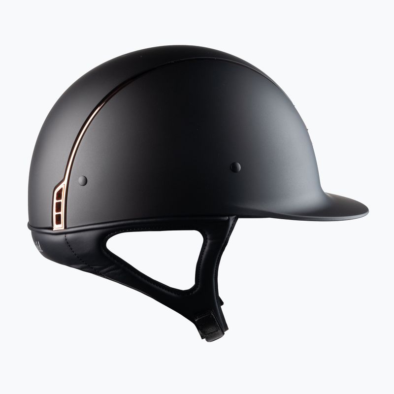 Casco da equitazione Samshield Shadowmatt Rose Gold Trim Blason nero 4
