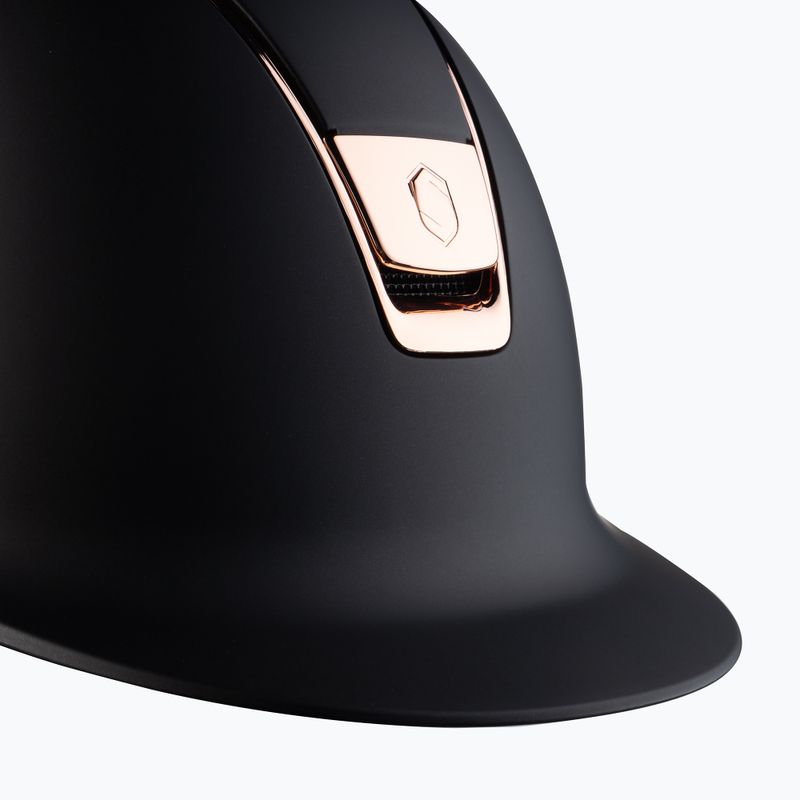 Casco da equitazione Samshield Shadowmatt Rose Gold Trim Blason nero 6