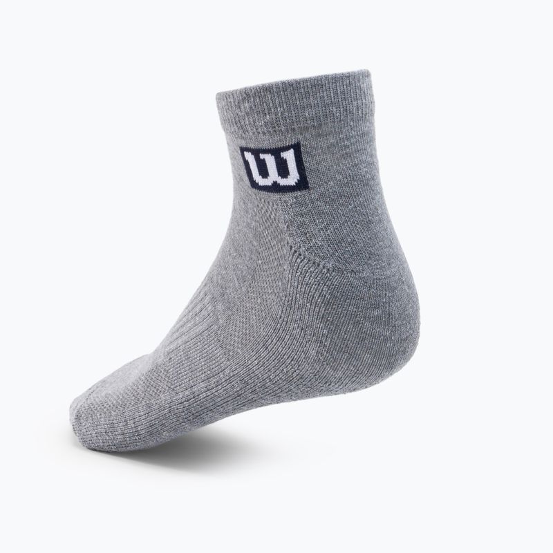 Calzini da allenamento da uomo Wilson Premium Low Cut 3 confezioni grigio W8F3H-3730 2