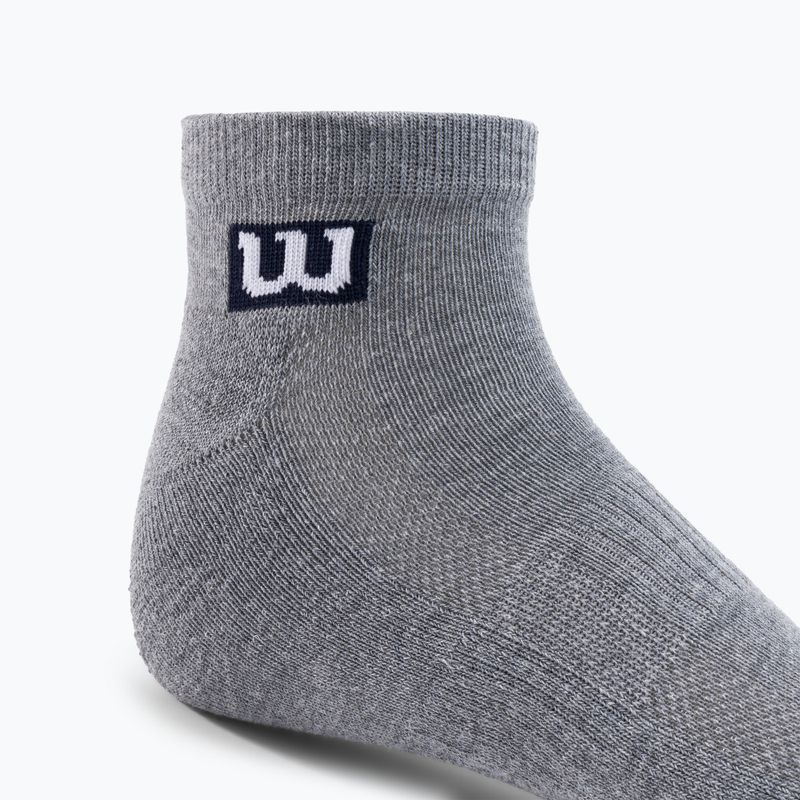 Calzini da allenamento da uomo Wilson Premium Low Cut 3 confezioni grigio W8F3H-3730 3
