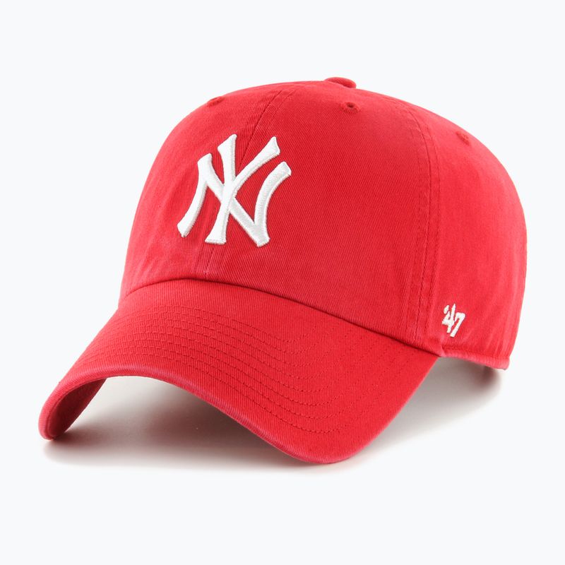 47 Brand MLB New York Yankees CLEAN UP berretto da baseball rosso